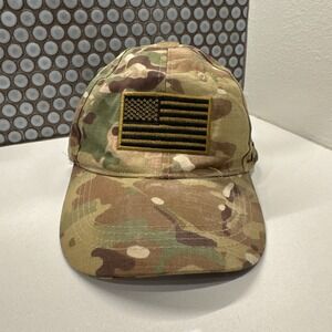 American Flag Hat Cap Camo Military Patch Adjustable Ripstop Voodoo Tactical